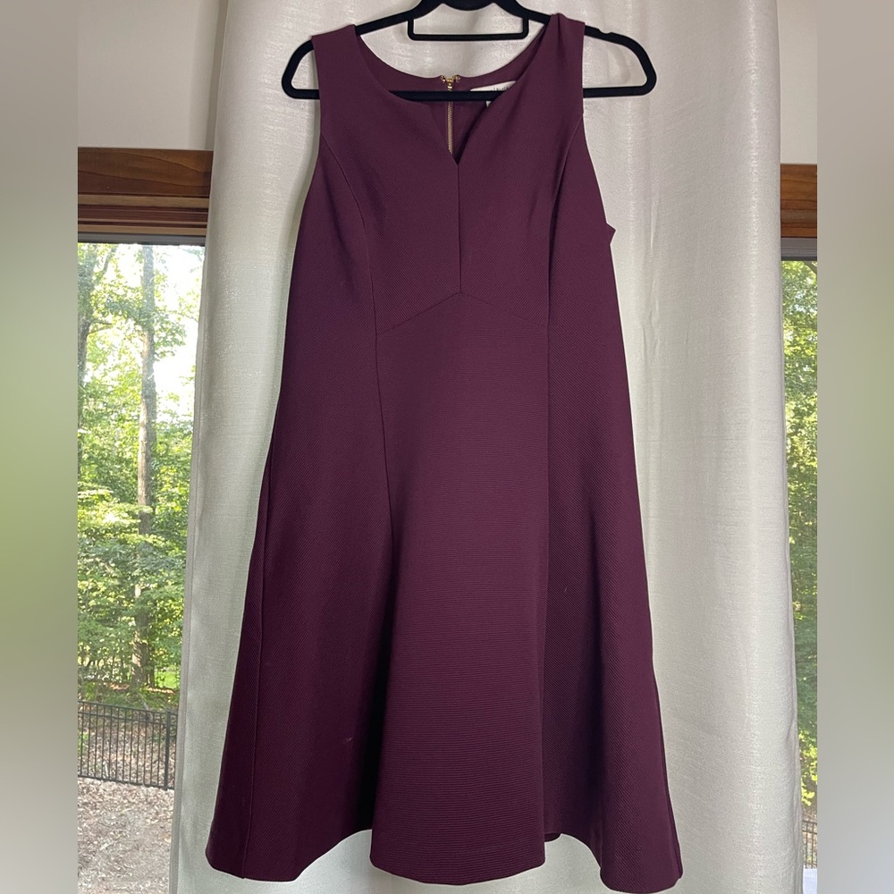 White House Black Market Deep Purple Midi Dress